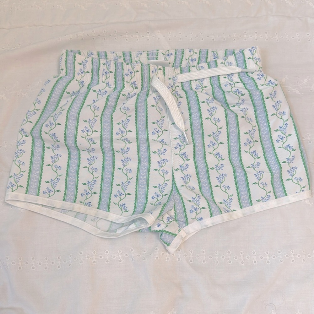 Edgehill Collection x Pearly Gates Little Boys Floral Stripe Swim Board Shorts